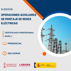 Certificado Profesional de Operaciones auxiliares de montaje de redes eléctricas con Visa de Estudios