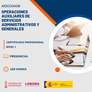 Certificado Profesional de Operaciones auxiliares de servicios administrativos y generales con Visa de Estudios