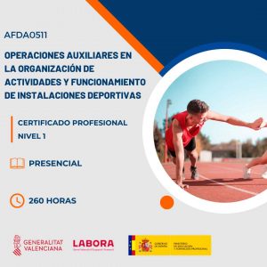 Certificado Profesional de Operaciones auxiliares en la organización de actividades y funcionamiento de instalaciones deportivas con Visa de Estudios