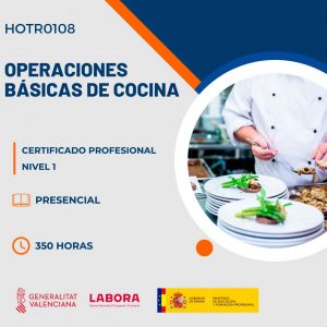Certificado Profesional de Operaciones básicas de cocina con Visa de Estudios