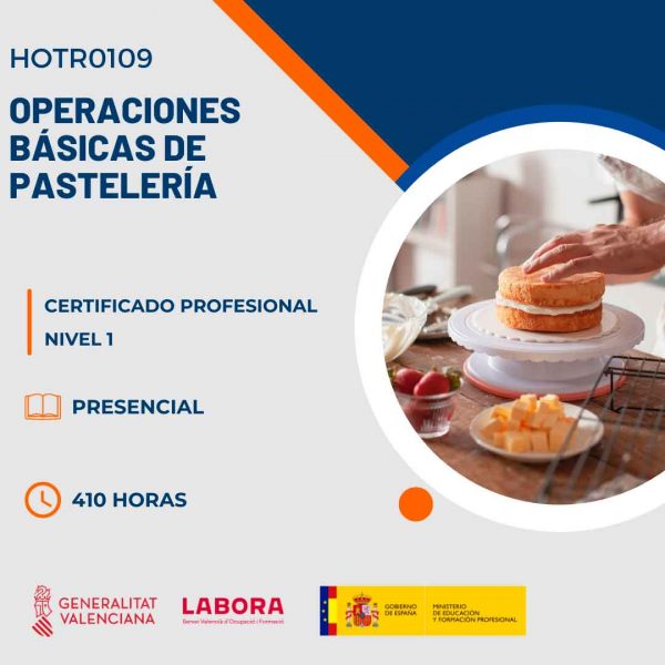 Certificado Profesional de Operaciones básicas de pastelería con Visa de Estudios