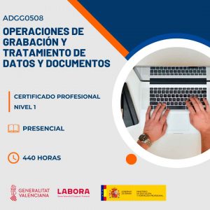 Certificado Profesional de Operaciones de grabación y tratamiento de datos y documentos con Visa de Estudios